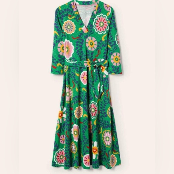 BODEN English Ivy Floral Green Dress - Picture 3 of 10